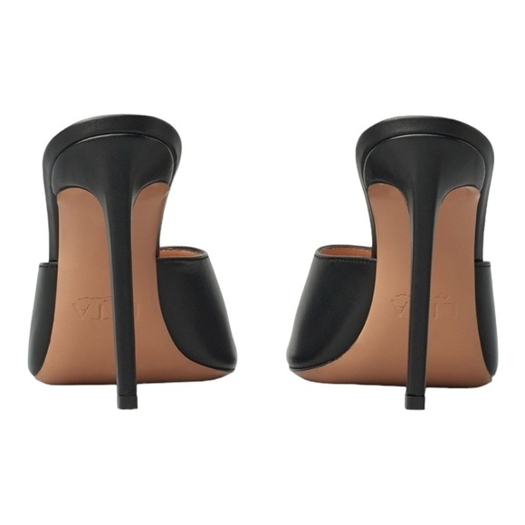 LITA by Ciara Solid Square Toe Slide Sandal in Black NWT - Picture 7 of 8